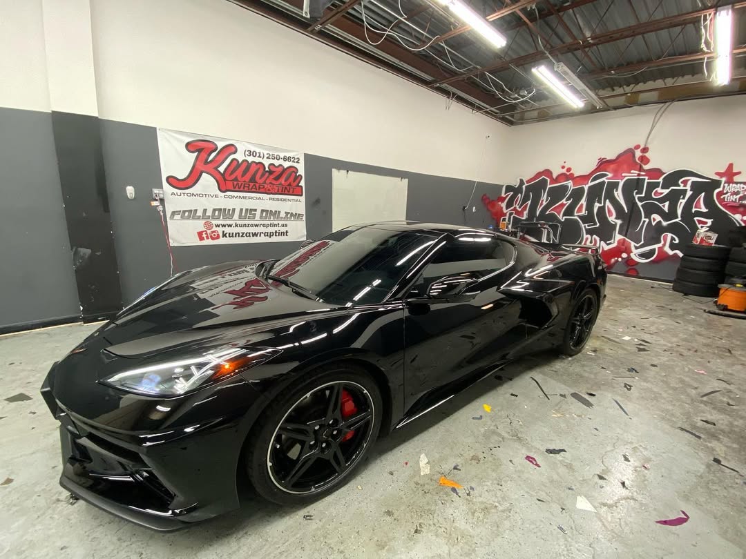 Inside the Kunza Wrap & Tint shop in Rockville, MD